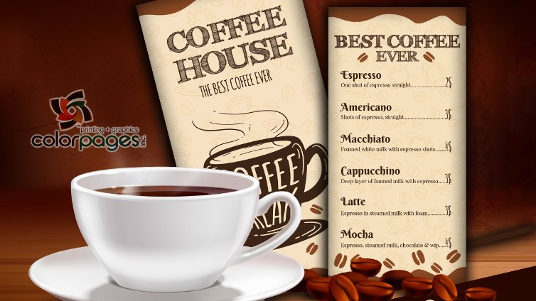 ColorPagesInc's tweet image. Wake up to quality digital #printing!!! @ColorPagesInc can professionally #print your #business menu &amp;amp; trifolds...even develop the #graphicdesign of your idea!

#coffee #Florida #DigitalMarketing #digitalart #Logo