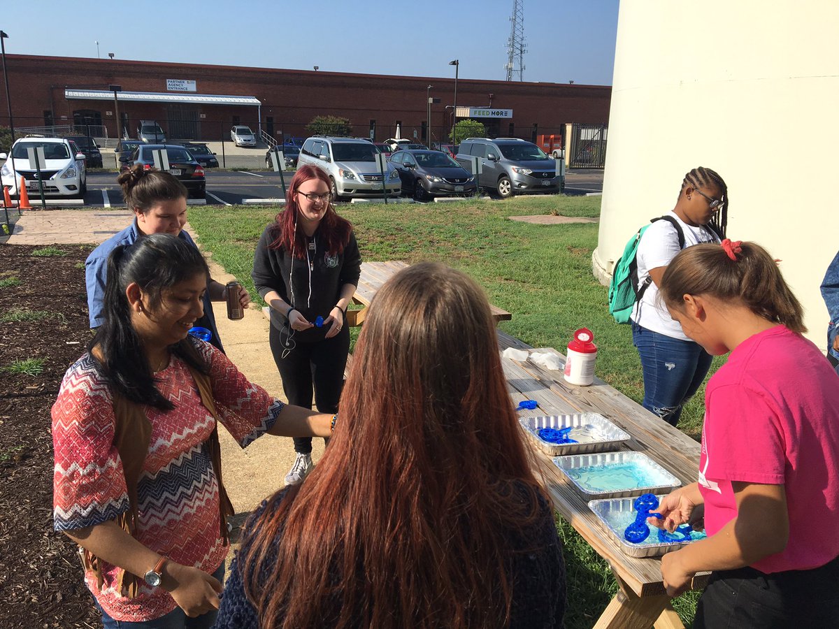 RHall_Educator's tweet photo. Today we tested our @desmos equation of a circle 3D printed bubble wands!  Prizes were awarded for most bubbles, best design, and largest bubble.  @CodeRVA1  @MsHereth #iteachmath #mtbos https://t.co/1OpsisRTXz