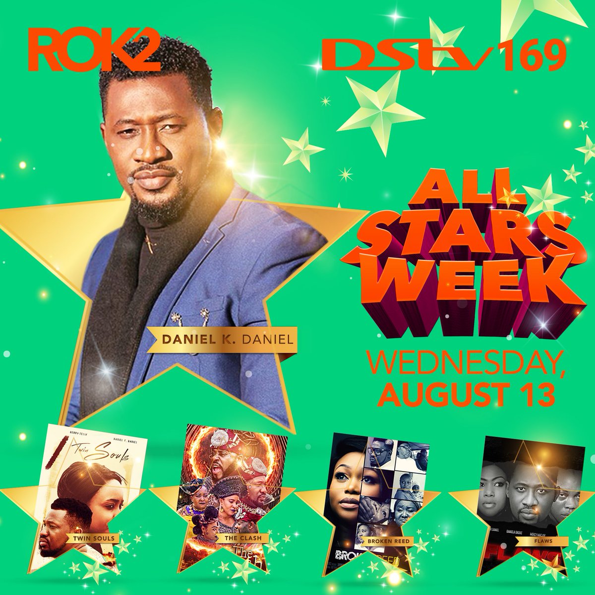 ROK_TWO's tweet photo. ROK 2 is always in the business of delivering magic and that's what we will be doing on Wednesday, August 14.
Delivering magic with @RealDanielDKD on ROK 2-GOtv 17 and DStv169!!!
Get ready for All stars week!!!!
#rok #rok2 #roknroll #rokallstarsweek #AllStarsWeek #DanielKDaniel https://t.co/GUiCJuk7Kh