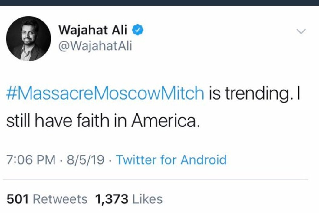 CNN-NY Times hack Wajahat Ali tweets-deletes Massacre Moscow Mitch (McConnell) hashtag