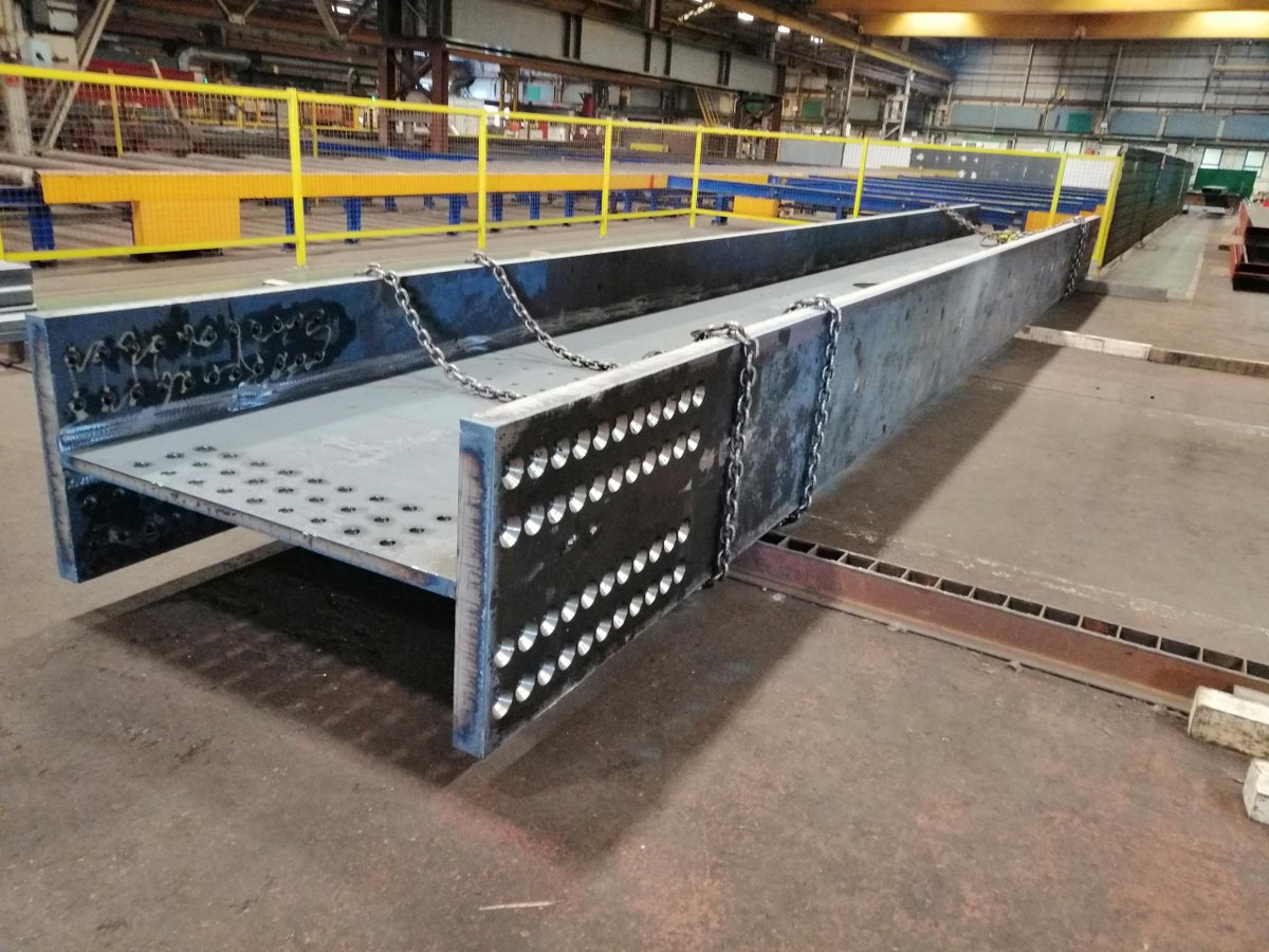 Shafton_Steel's tweet photo. Great job @Shafton_Steel and @BillingtonSteel working together. 33mm #drilled holes with 60mm #countersink milled in, 80mm #flange thickness, 40mm #web thickness. #Corimpex #Welding #Steel #Solutions https://t.co/vhl8JgeviV https://t.co/sahBC3NNDv