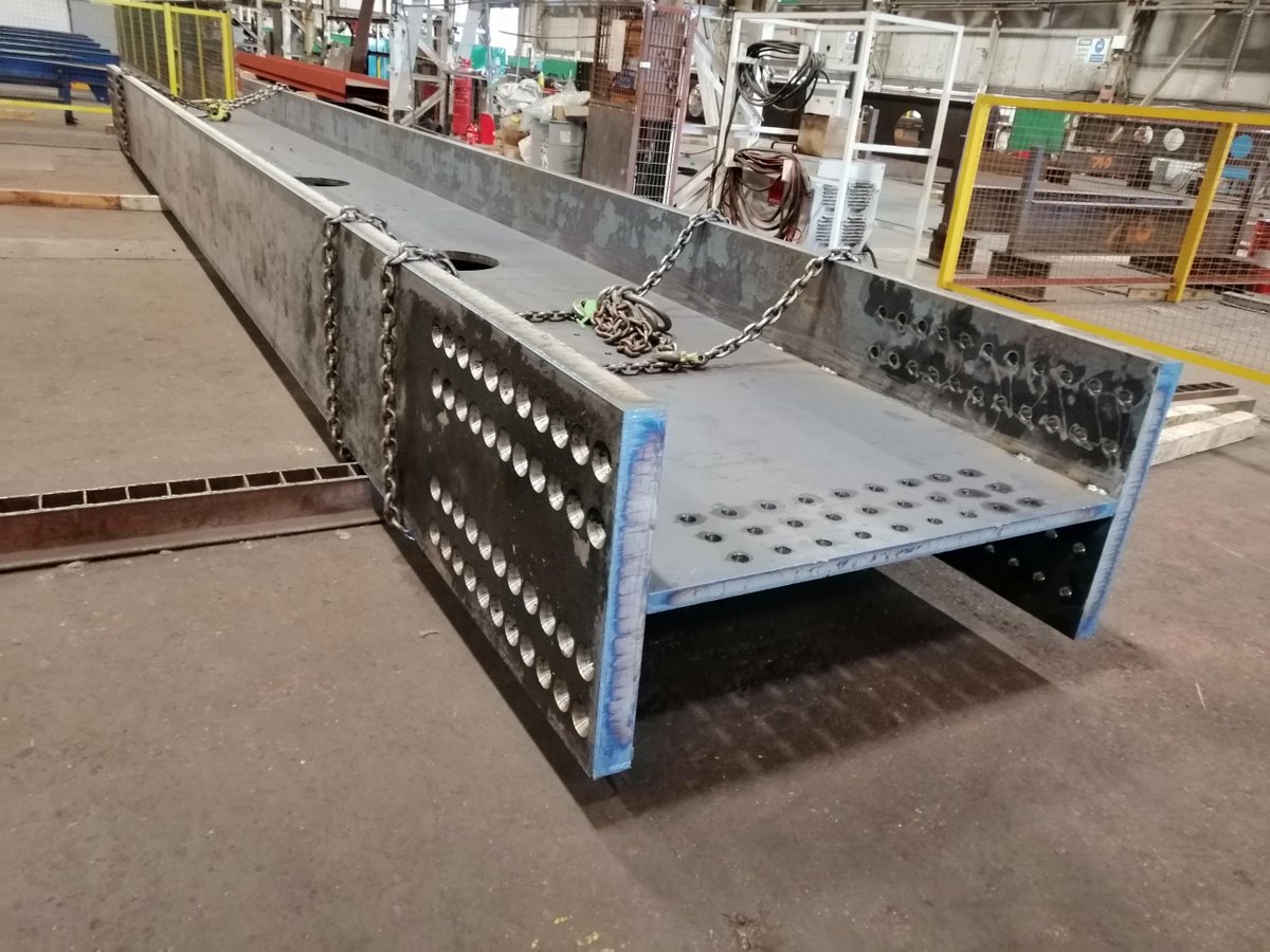 Shafton_Steel's tweet photo. Great job @Shafton_Steel and @BillingtonSteel working together. 33mm #drilled holes with 60mm #countersink milled in, 80mm #flange thickness, 40mm #web thickness. #Corimpex #Welding #Steel #Solutions https://t.co/vhl8JgeviV https://t.co/sahBC3NNDv