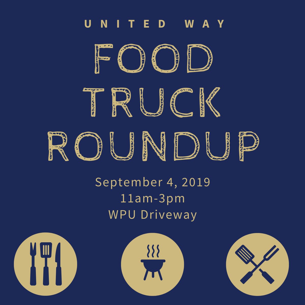Mark your calendars! Our fall Food Truck Roundup benefiting the United Way will take place on Wednesday, September 4 from 11am-3pm on the WPU Driveway. Stay tuned for more details to come! 

#foodtruckroundup #pittsburghfoodtrucks #unitedway #pittevents