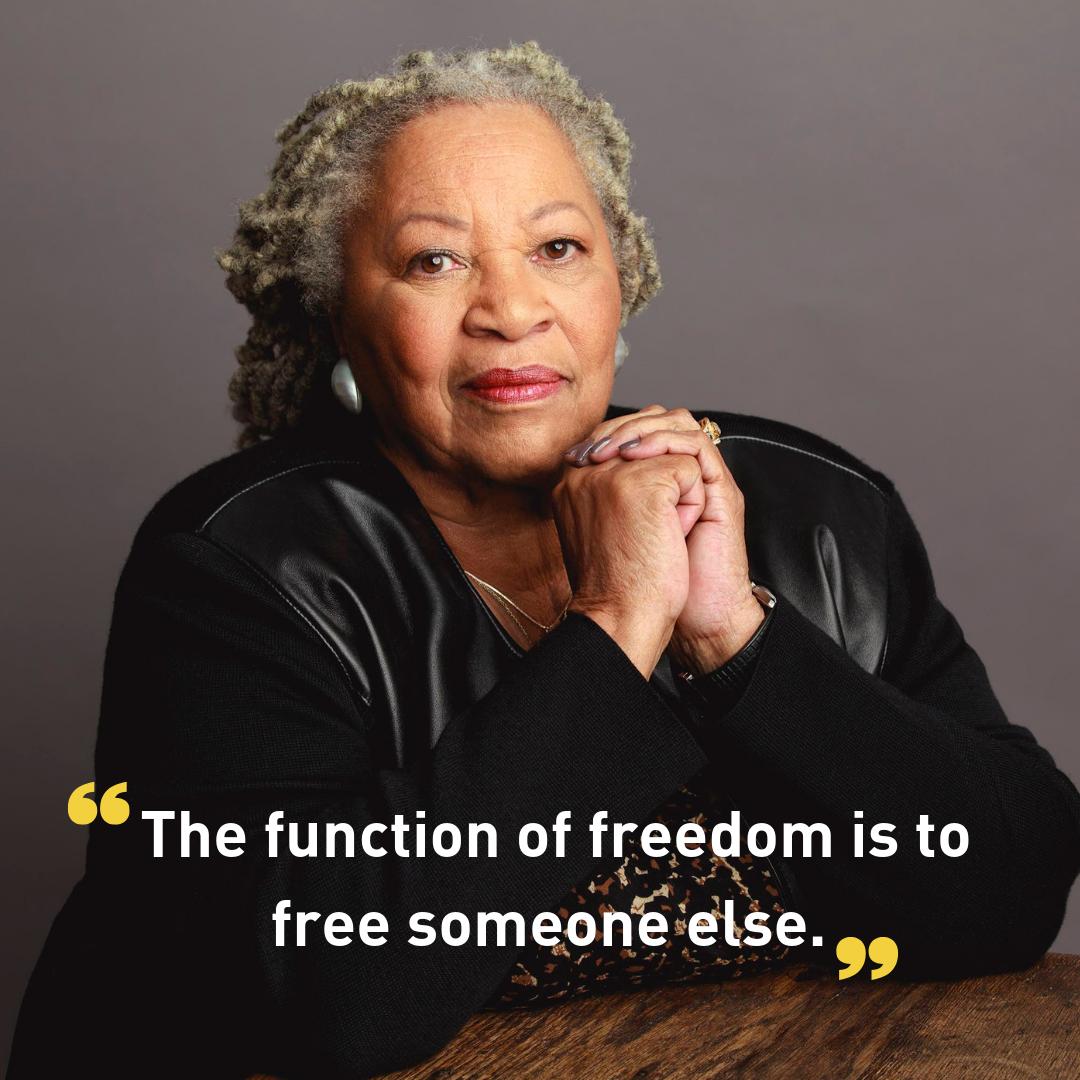 NYWomensFdn's tweet image. "The function of freedom is to free someone else." 

Rest in power, Toni Morrison.