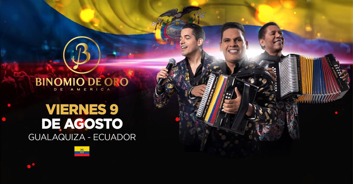 Amigos de Ecuador, como lo prometimos estaremos en Gualaquiza este viernes 9 de agosto compartiendo con ustedes.🎶🥳 ¡No se lo pueden perder!💃🏽❤️ #BinomioenEcuador #AParrandear #GrandesÉxitos