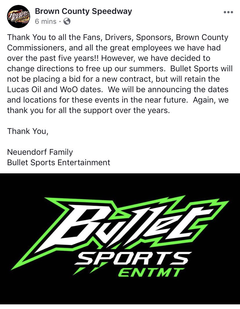 Brown County Speedway tweet media