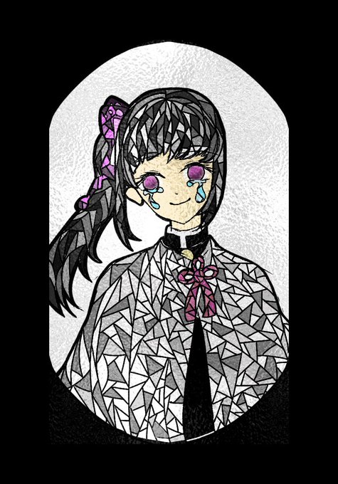 みこ 課題終わらせないマンさんがTwitterに投稿した栗花落カナヲ(鬼滅の刃)のイラスト。