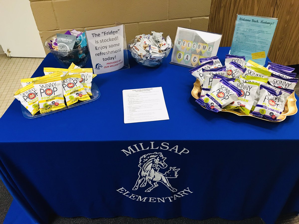 MKMooreCfisd's tweet image. What an amazing PTO we have!! Thank you for all of the refreshments today as teachers move back in their classrooms! We are so excited to welcome our staff back to @cyfairMillsap ! Looking forward to a great year! #MillsapPride #ItsWhatMustangsDo