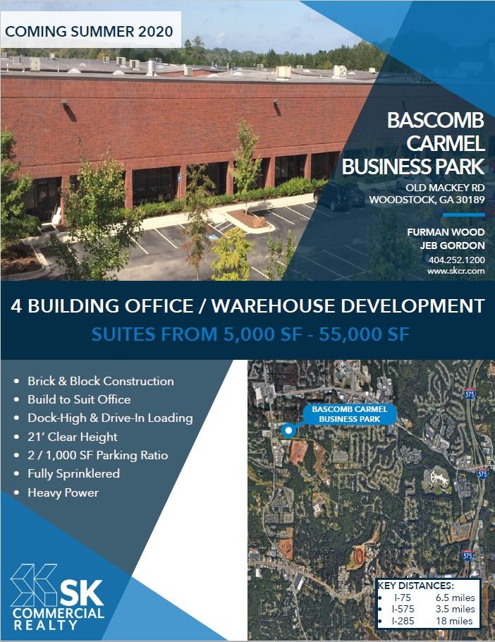 SKCRealty's tweet photo. #TOURITTUESDAY
Bascomb Carmel Business Park is a 4 building office/warehouse #development with suites ranging from 5,000 SF to 55,000 SF located in Cherokee County. Call @fwood1966 or Jeb Gordon at 404.252.1200 for more information!
https://t.co/sqCev53vtq
#ATL #CRE #SKCR https://t.co/k4MocF0tZw
