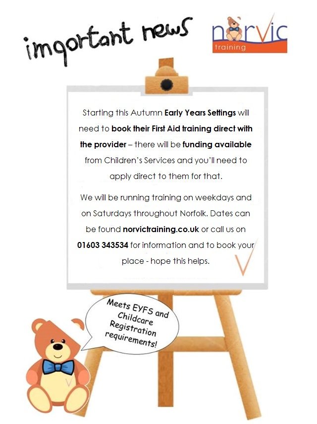 norvicnews's tweet photo. 12 hour #PaediatricFirstAid #Training: Important News #Norfolk https://t.co/s28TyaZ9z5 https://t.co/17RKyr63Fn