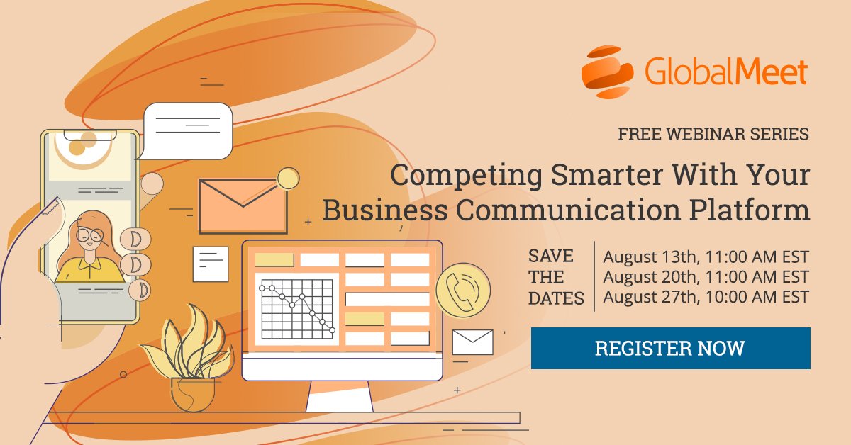 PGi's tweet photo. Announcing a NEW August webinar series! Join us for "Competing Smarter With Your Business Communication Platform" to see how businesses can empower employees with #unifiedcommunications tools. Learn more >> https://t.co/Yw6oGx0FQN https://t.co/XPtQ02lFLk