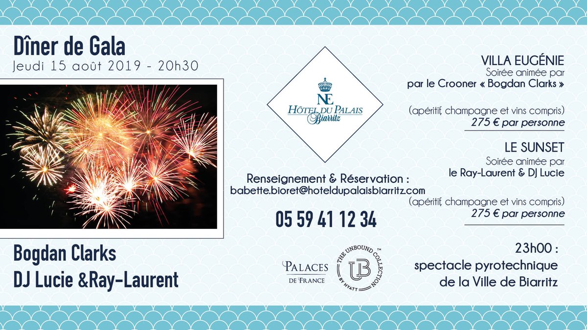Réservez votre table pour la soirée féerique du 15 Août 🎉
bit.ly/15aout19