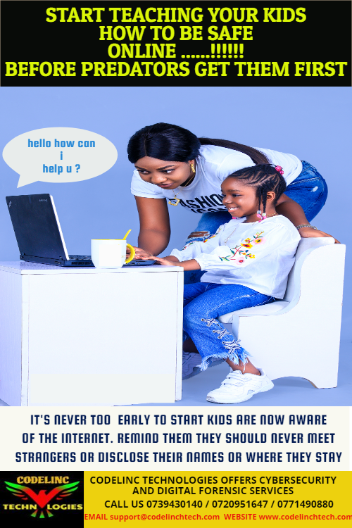codelinc's tweet photo. #kidonlineprotection #onlineprivacy #cyberbullying #onlinesexualexploitation #codelinctechnologies
nowadays kids are exposed to the internet,they will encounter strangers dangerous games and a lot explicit content.its your responsibility to take care of this young kids to be safe https://t.co/bEBZ7lvhvC