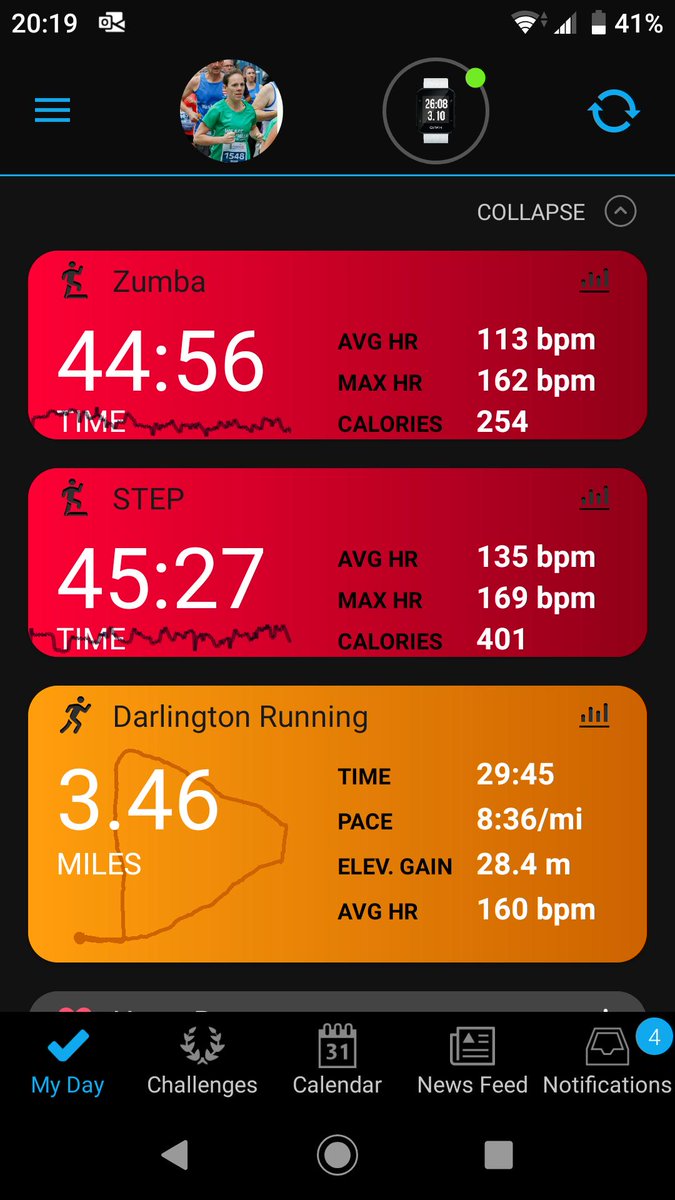 DrAt2009's tweet photo. Couldn't quite manage the Tuesday treble but should sleep well tonight after Step and Zumba tonight #fitbird #train #WeActiveChallenge #AHPsActive #physio #cardiotraining https://t.co/hI38gAnEmA
