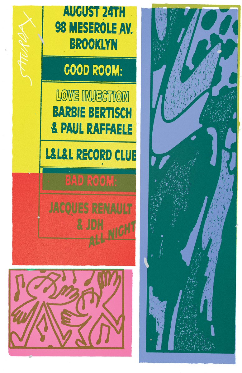 JUST ANNOUNCED... 

We've put together a night of local legends and Good Room favorites on 08.24 with Love Injection's @barbiebertisch and Paul Raffaele, L&amp;L&amp;L Record Club, <a href="/JacquesRenault/">Jacques Renault</a> and <a href="/fixednyc/">Fixed</a>'s JDH taking over the soundsystem.

RSVP - bit.ly/2YRvMpg