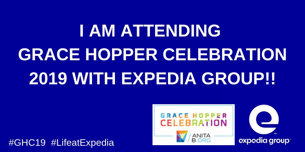 Very excited to attend my first Grace Hopper with <a href="/ExpediaGroup/">Expedia Group</a> in October! Who else is attending? #GHC19 #LifeatExpedia