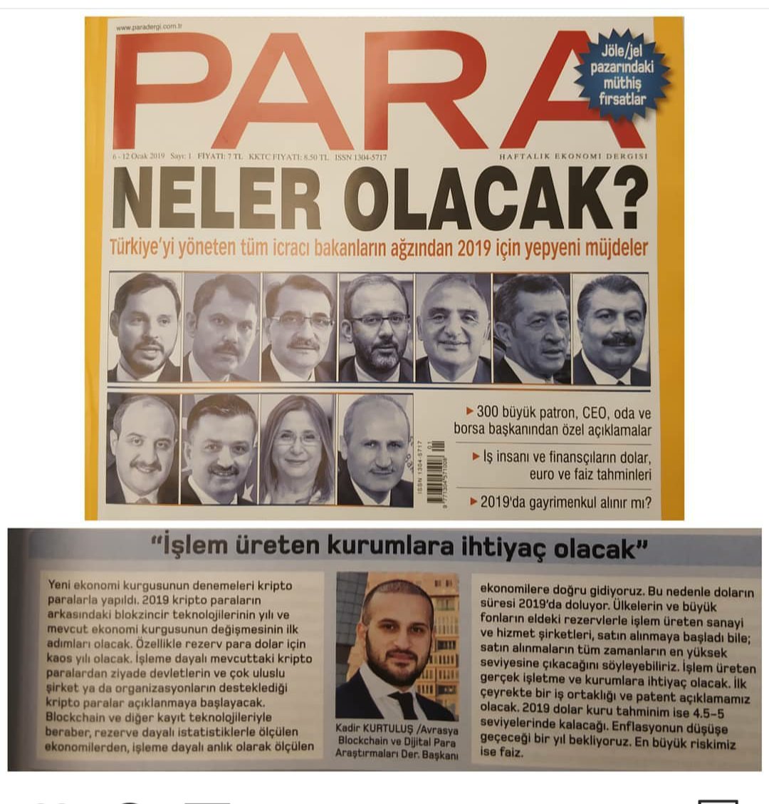 kadirkurtulus's tweet photo. 1. 2018 Aralık ayında @ParaDergisi  için verdiğimiz 2019 tahminleri “tırnak” içinde ve - yorumlarım devamında; https://t.co/RN2R05fQC5