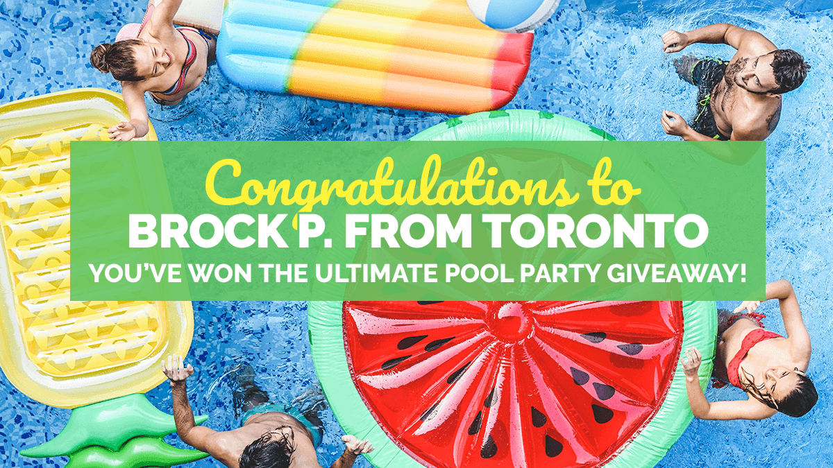 PoolSuppliesCdn's tweet photo. It's official! Congratulations Brock Parish from Toronto, Ontario! 🏆 Winner of our Ultimate Pool Party Sweepstakes! 🎉 Thank you to everyone who participated and helped make this contest successful! #ContestWinner #PoolSuppliesCanada #UltimatePoolParty https://t.co/cbVVMrPh2D