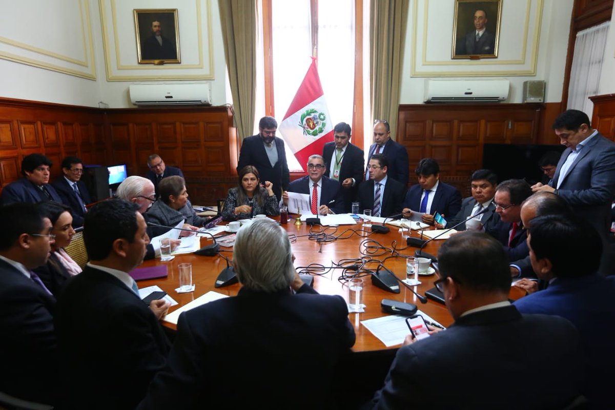 [AHORA] Sesiona la #JuntaDePortavoces con la conducción del presidente del <a href="/congresoperu/">Congreso del Perú 🇵🇪</a> Pedro Olaechea.