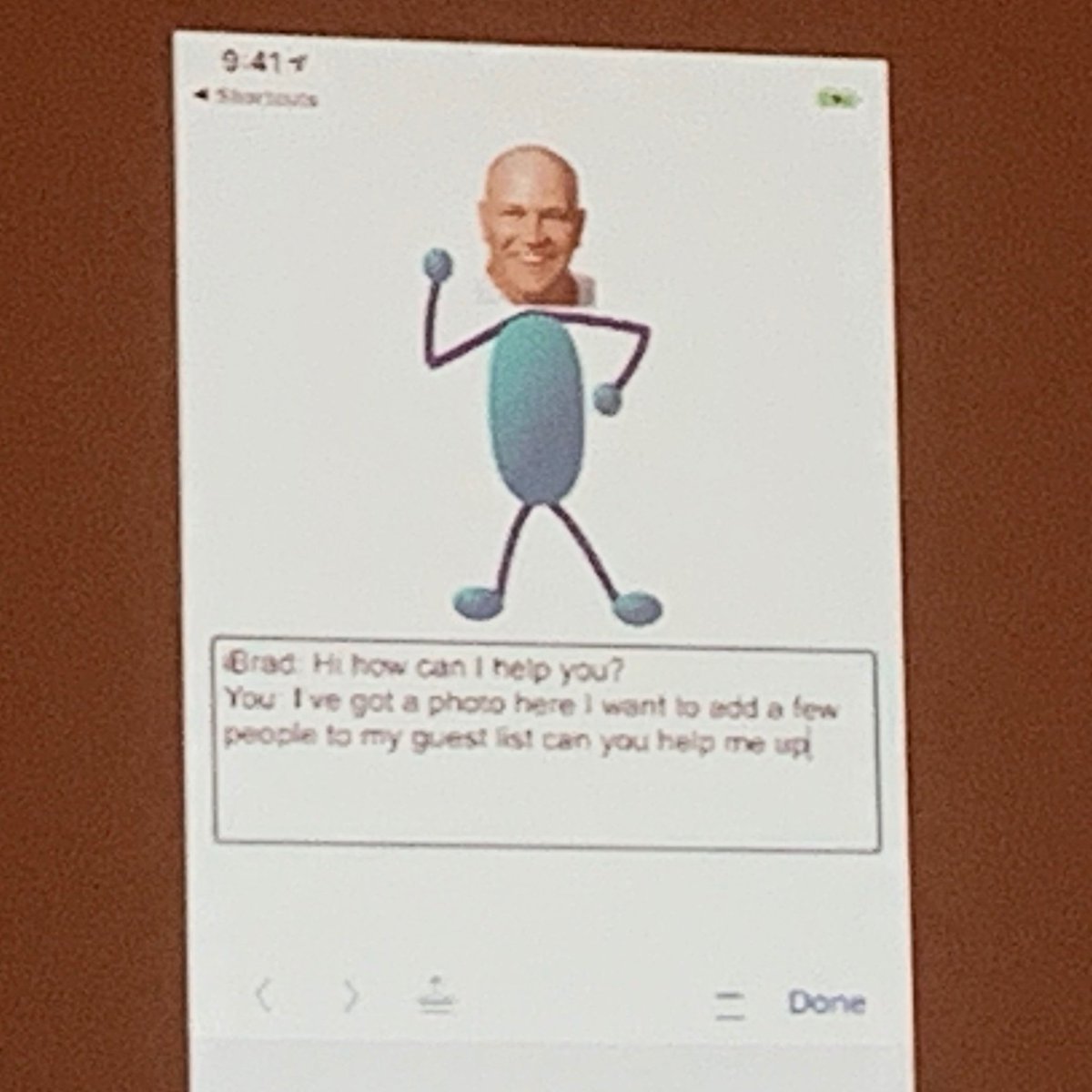 MacGeek27's tweet image. On to #AI Chatbots with Luke Rochester and Johan Hedman.
Joining AI together with #FileMakerGo as the glue.
#HeySiri
#iBrad
#FileMakerDevCon
#FileMakerDevCon2019
#Claris