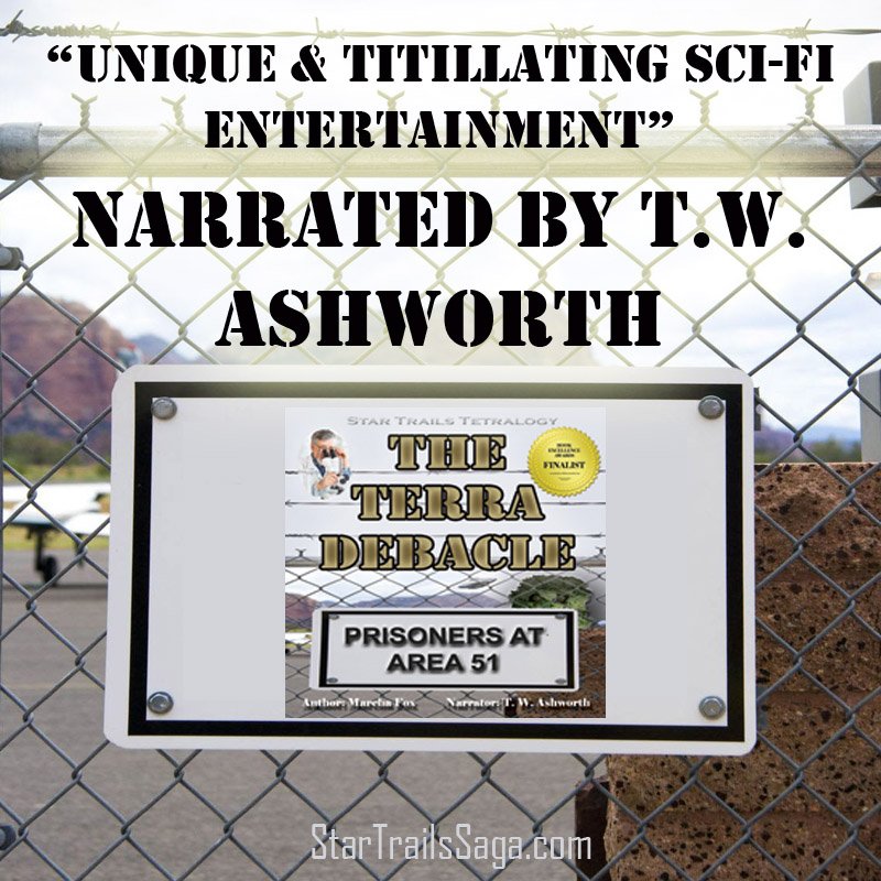 startrailsIV's tweet photo. #occupyArea51! "The science, references, and writing is all top notch!"-- #Audible Reviewer THE TERRA DEBACLE: Prisoners at Area 51 Amazon: https://t.co/UFbiubVNtR  Audible: https://t.co/sKWTNeSYGJ #TalkingACX #K8Chat #StoryDam #Indiechat @TWAshworth https://t.co/oQ5mnsI825