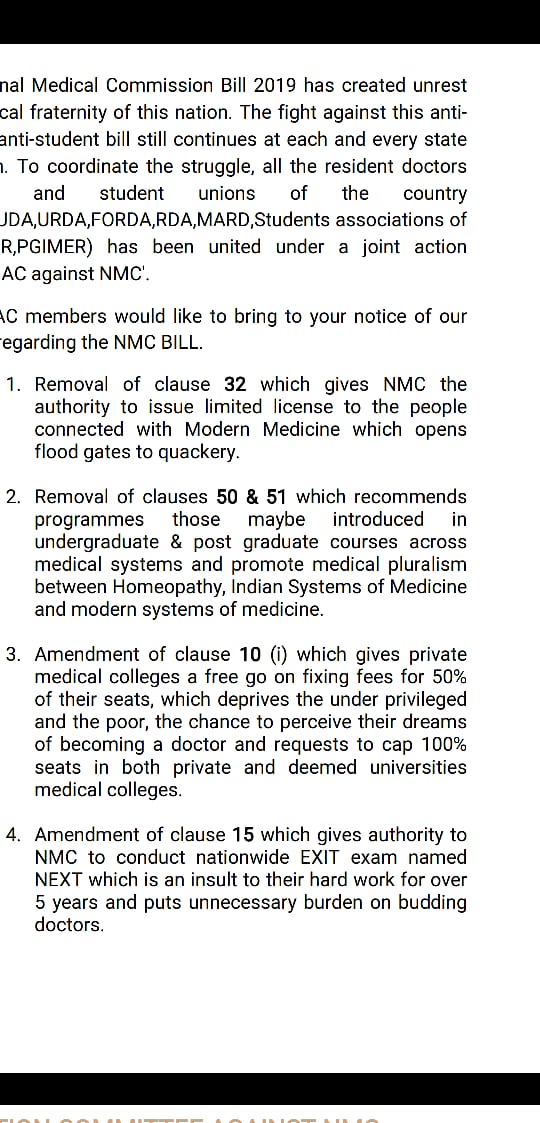 a_weirdbeardo's tweet photo. Here's the flaws of this baseless NMC bill .. disgusting and anti-democratic 😏😔..we need everyone support tweet ur emotion towards medicos #SayNoToNMCbill #SayNoToNMC @PawanKalyan @YUVSTRONG12 @TimesNow @sardesairajdeep https://t.co/KdyXIv4yUK