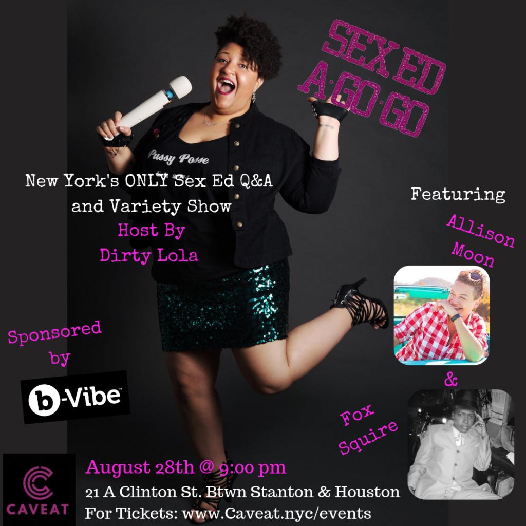 SexEdAGoGo's tweet photo. Next Show!!! August 28th @ CAVEAT!!! - https://t.co/ol03K2OjmO https://t.co/nTg1DqSZzd