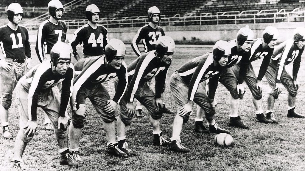 fascenelli's tweet photo. @12News @VanessaROnAir Helmets, of course! Fun fact: for 1 season only-during WWII-the Philadelphia Eagles &amp; Pittsburgh Steelers merged and became the “Steagles,” &amp; played 4 home games: 2 in Philly &amp; 2 in Pittsburgh. https://t.co/0bmDVyvA0M