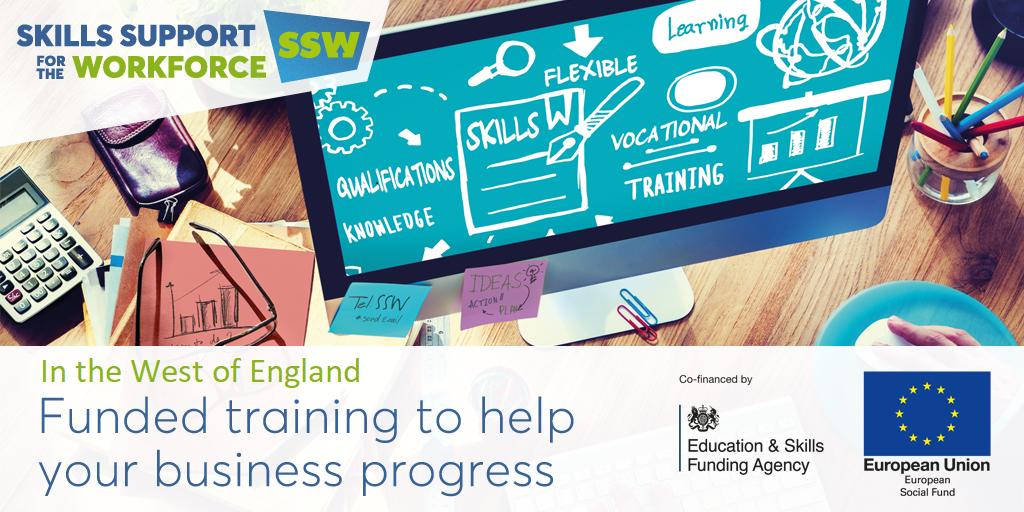 serco_ssw's tweet photo. Skills Support for the Workforce in the West of England. Fully funded training courses to help your business progress.

>> https://t.co/84O3GdAlZK

#WEO #WestOfEngland #Skills #Upskill #Reskill #Retrain @wearegrowth https://t.co/1v8zbKt87Z