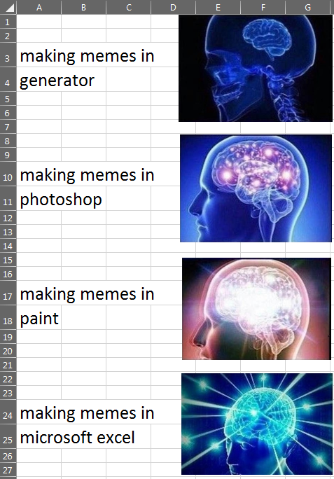 lovespreadsheet's tweet image. #ExcelMemes use #BigBrainEnergy. 😉