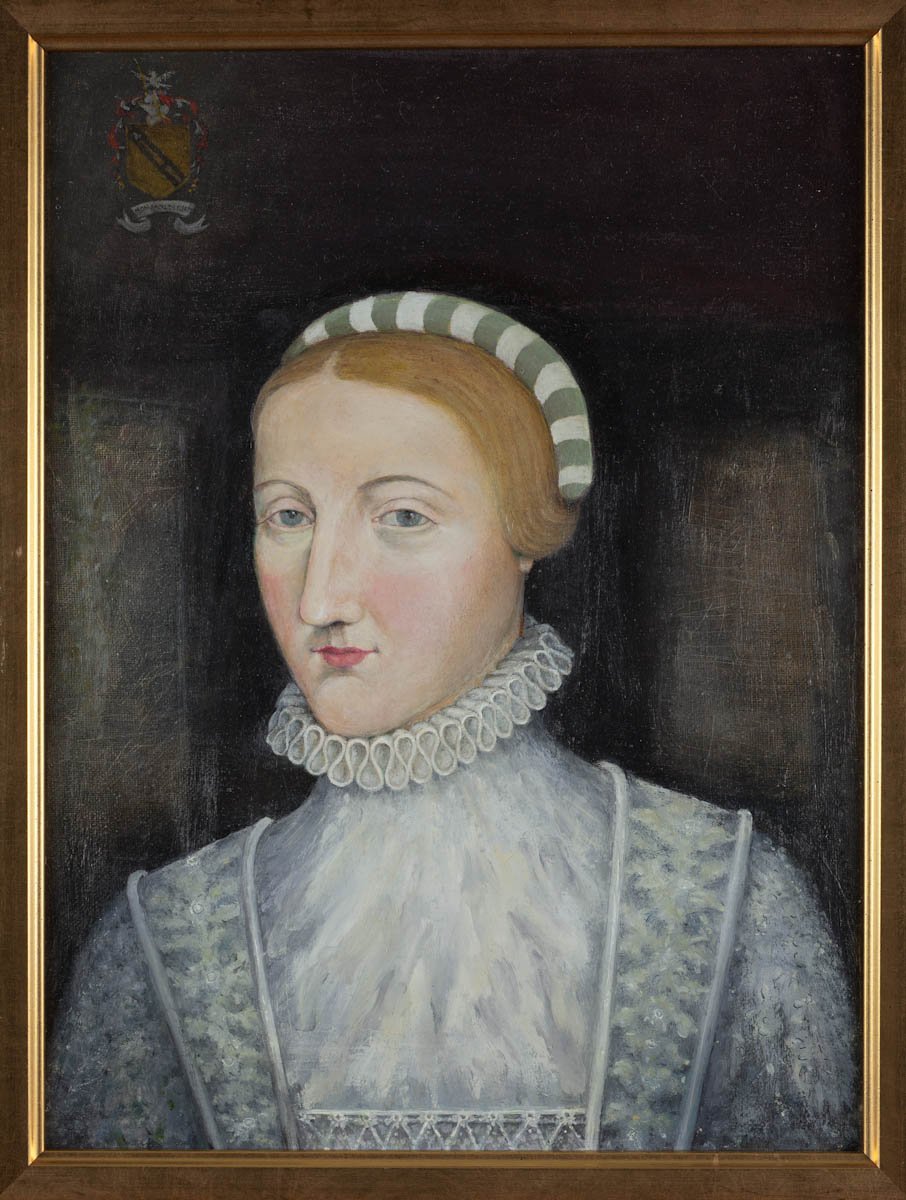 ShakespeareBT's tweet photo. #OTD in 1623, Anne Hathaway passed away. She outlived her husband by 7 years. Here is a portrait of her painted by Roger Dunn which was based on a 1708 pen drawing by Sir Nathaniel Curzon, and her burial record (as Mrs Shakespeare) in the Parish Register. #SBTCollections https://t.co/GdXNymjZRX