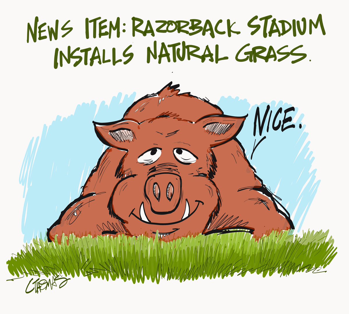 realrayzorback's tweet photo. #razorbackfootball #razorbackstadium @RazorbackFB https://t.co/zSLFU0HeqA
