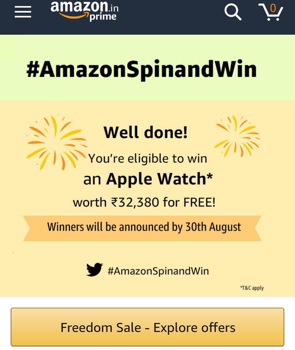 dharmareddyn's tweet image. #AmazonSpinandWin