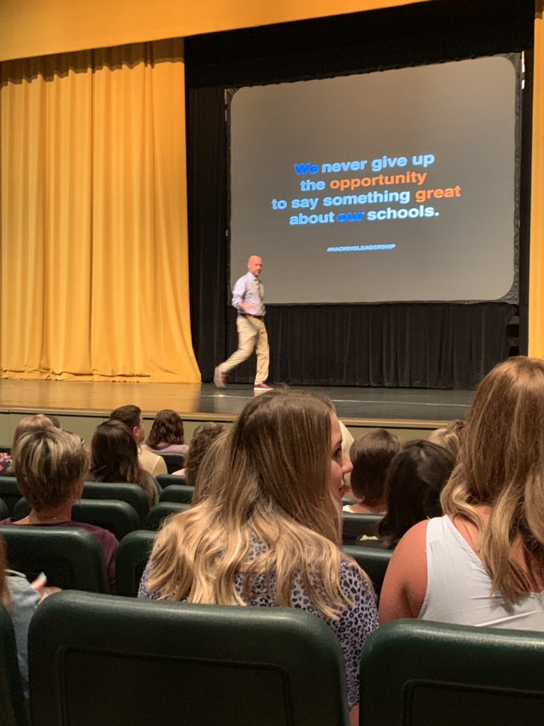 Totally speechless after @Joe_Sanfelippo spoke at AHS. What an amazing presentation. #hackingleadership #gocrickets