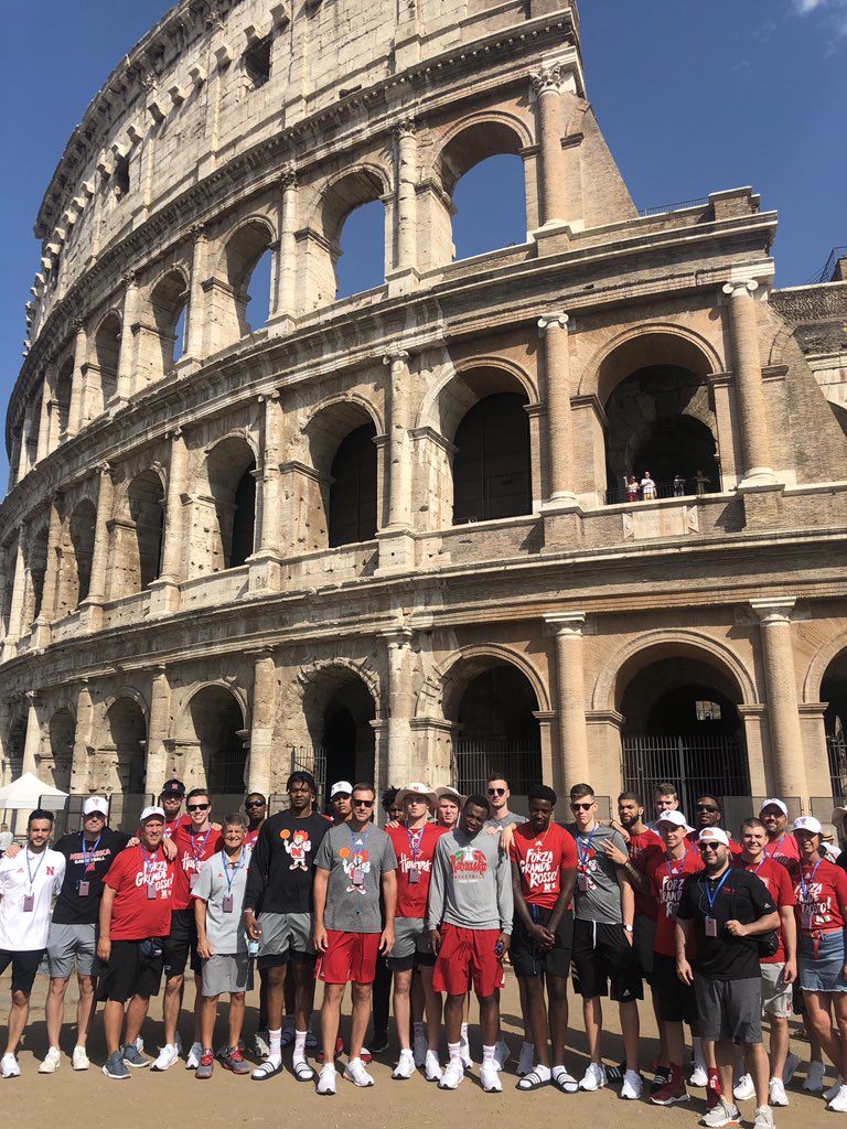 CoachHoiberg's tweet photo. Built to last #colosseum  #nebrasketball #GBR https://t.co/joHkdgsS5e