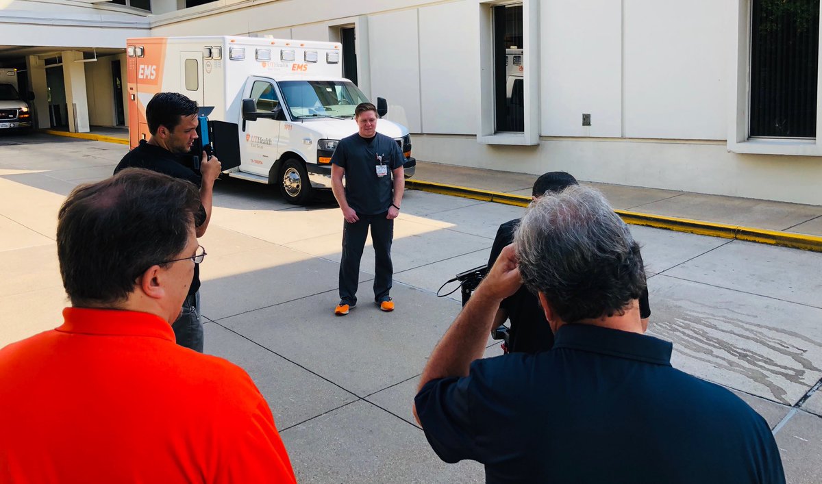 Allison_Pollan's tweet photo. Video shoot today with the ⁦@UTTyler⁩ crew showcasing our fantastic ⁦@UTHEastTexas⁩ nurses https://t.co/aRRwnOwUj3