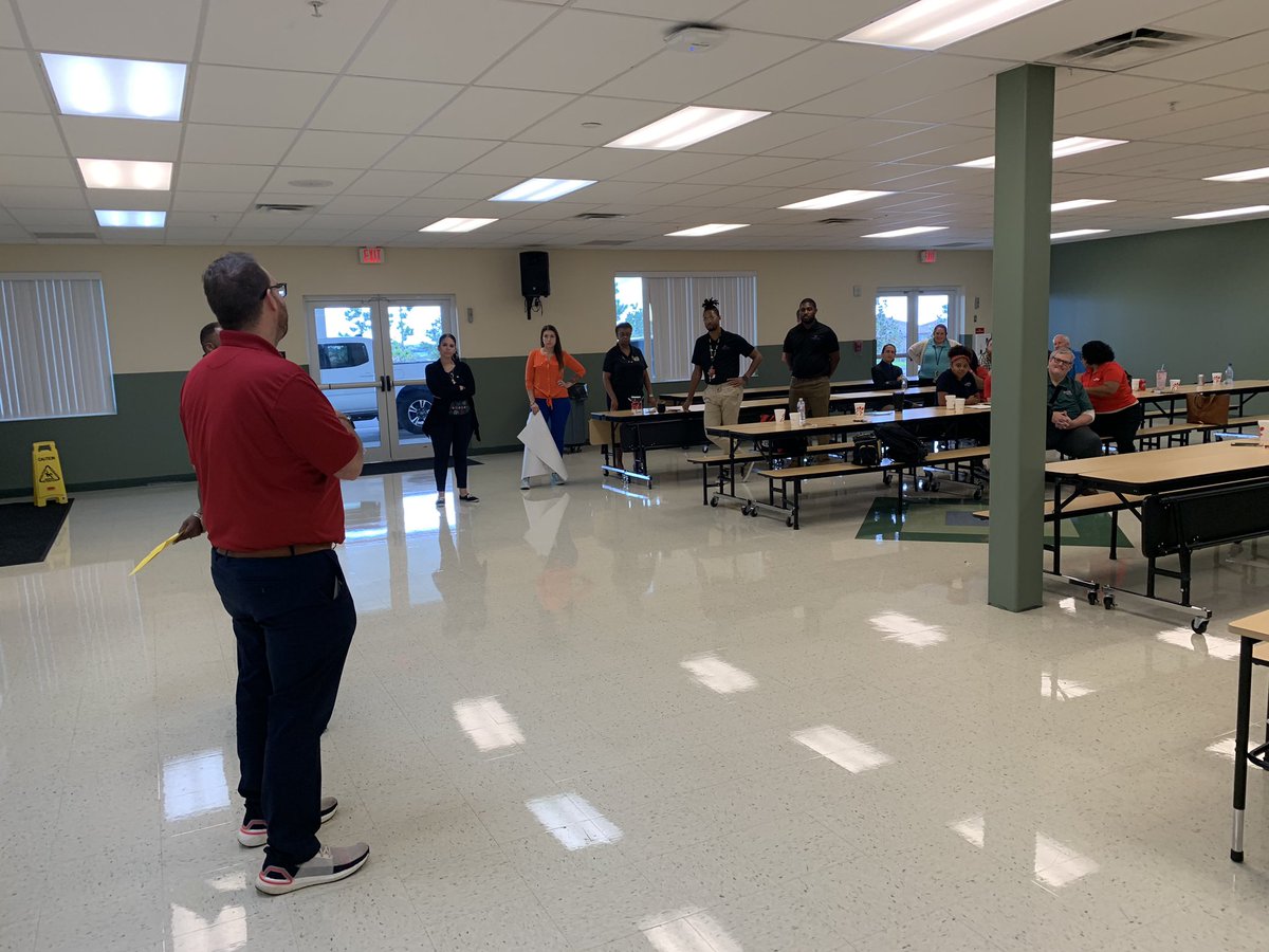 FcusPawprint's tweet photo. Mr. Childers, Mrs. Camacho, and Mr. Wideman welcome our Orange and Osceola social studies teachers to FCUS #csusaimpactfl https://t.co/1a86YKZowV
