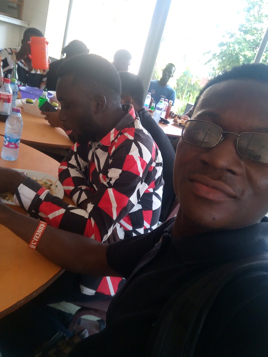 pkerbynn's tweet image. Having lunch with PyCon Africa #GlobalCode #PyConAfrica @_the_ike @glblcd #pythonGhana