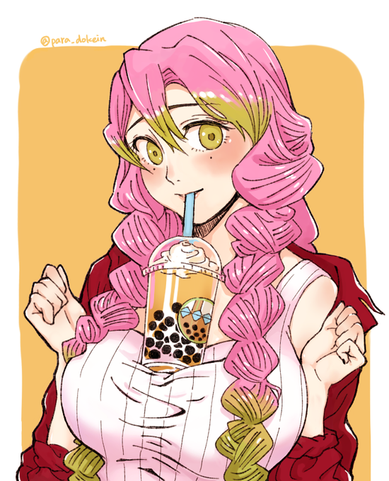 ᴘᴀʟᴀɢᴏɴさんがTwitterに投稿した甘露寺蜜璃(鬼滅の刃)のイラスト。