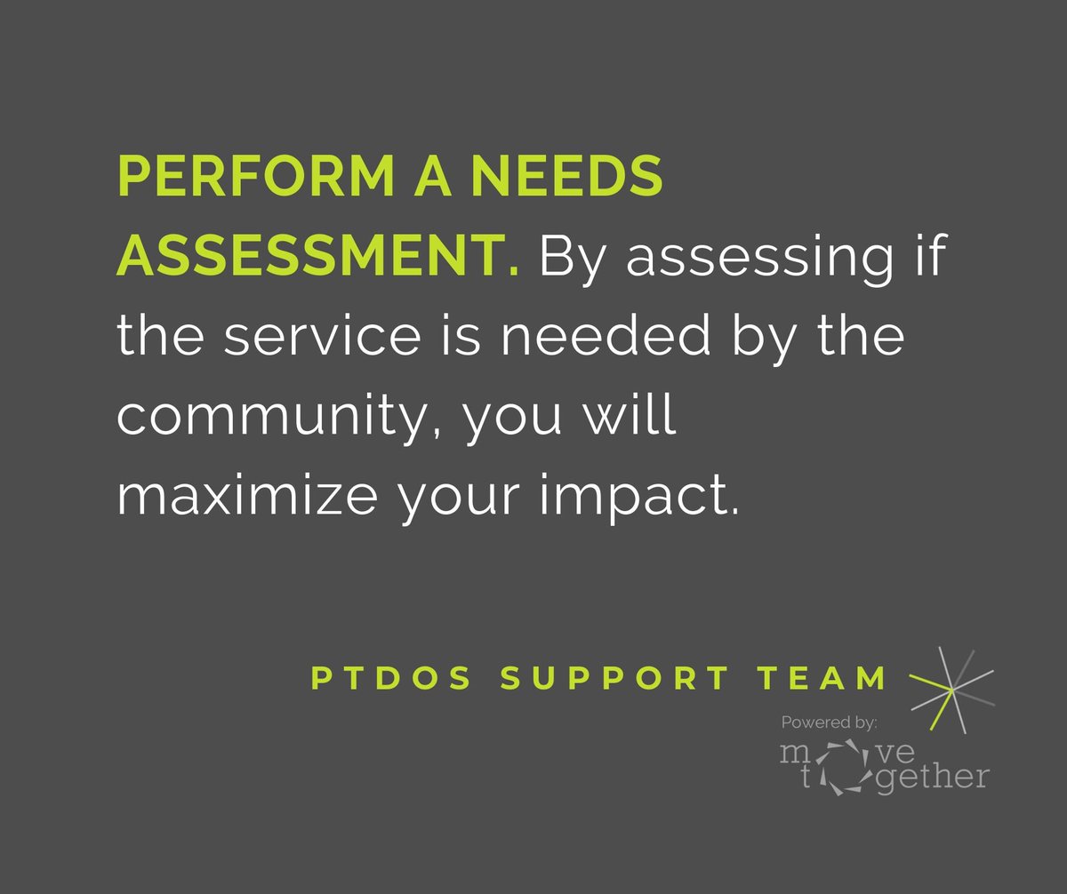 Make your #PTDOS project sustainable by performing a needs assessment. Communicating with community members about what they need will help maximize the success of your project &amp; get the word out! Pledge to participate on October 12, 2019: ed.gr/brira