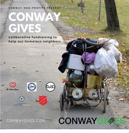 nonprofitorgs's tweet photo. In Conway, AR , 6 homeless service nonprofits, all of whom work together everyday to meet the needs of the community, were searching for ways to #collaborate at a higher level. On #GivingTuesday, supporters' gifts were equally distributed among the group. #ConwayGives https://t.co/9Ti8b6fTxd