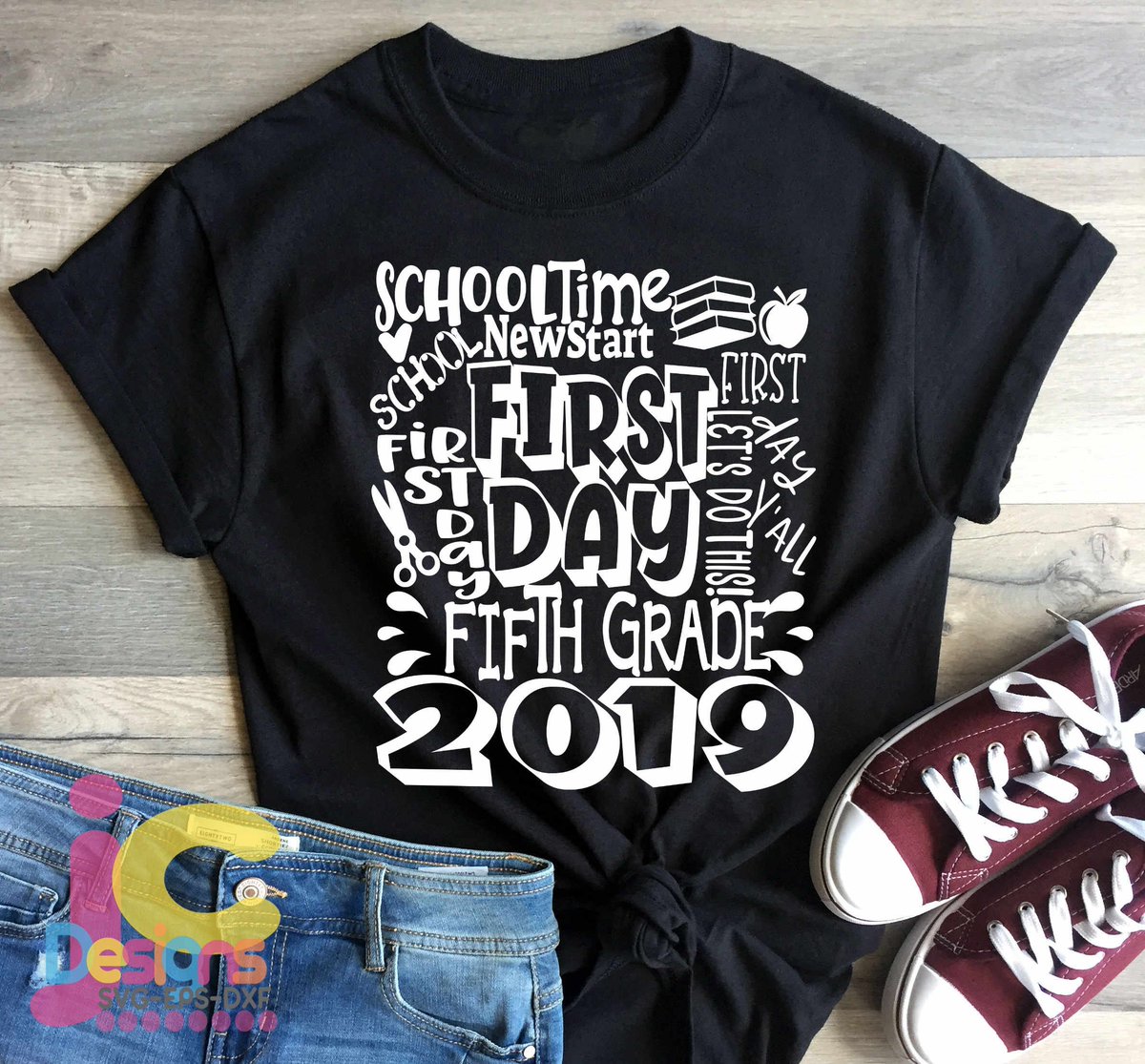 Download Jencraft Designs On Twitter 2019 Fifth Grade Svg Back To School Svg First Day Svg 5th Grade Typography First Day Of School Svg Sublimation Png Student Eps Dxf Schoolsvg Svg 2 99
