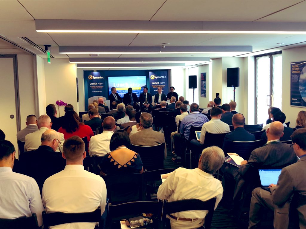 SymantecGov's tweet photo. Experts from @SBAgov, @ENERGY, @usbr + @StateMaryland give their perspective on tactical solutions for securing the cloud during our #CloudSecurity panel. Join the conversation on twitter using #CyberRedefined. https://t.co/glIAhB0Ixg