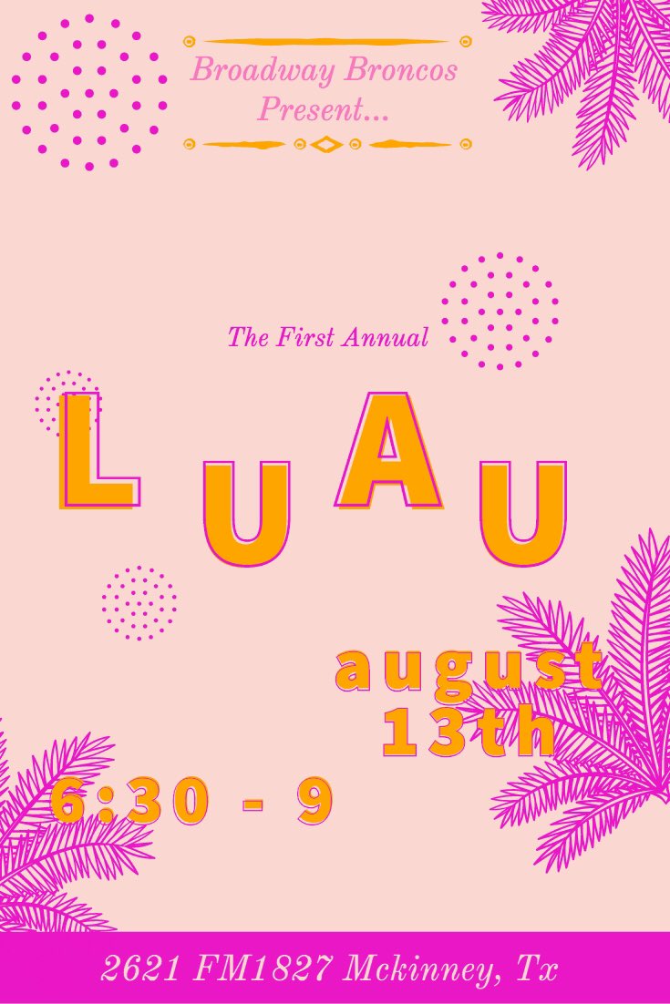 OH SNAP !! what’s that ? it’s time for the first social event of the year !! our FIRST annual 🌸 luau 🌸 make sure you dress to for the theme ! seniors and juniors bring chips and desserts ! sophomores and freshman bring drinks and snacks ! i hope to see you there ! lu - wow !