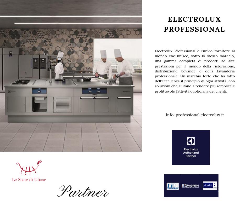 #Partner dell'Associazione Le Soste di Ulisse, #Electrolux Professional è l’unico fornitore al mondo che unisce, sotto lo stesso marchio, una gamma completa di prodotti ad alte prestazioni per il mondo della #ristorazione, distribuzione bevande e della lavanderia professionale.