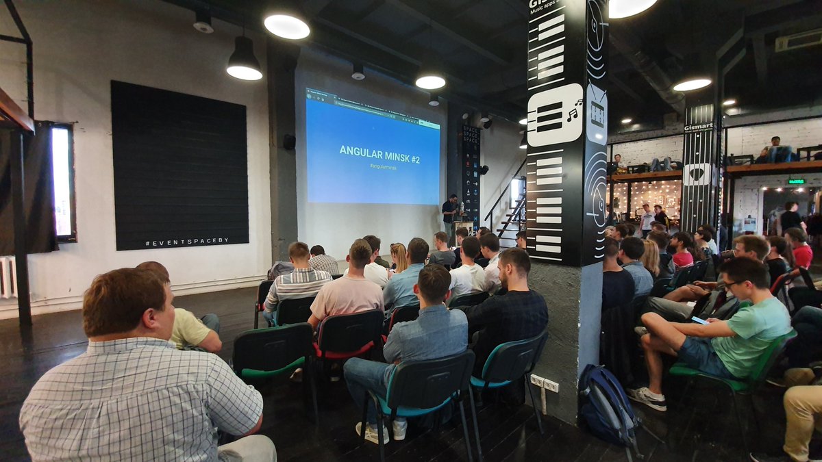 kuncevic's tweet photo. #angularminsk meetup #2 just started! #angular https://t.co/5qt75fA77z