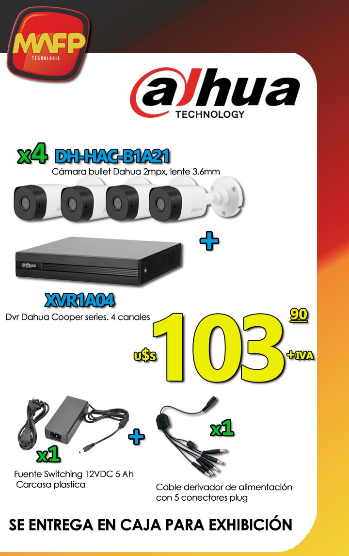 Oferta exclusiva!
Kit de instalación Dahua
(Solo gremio)