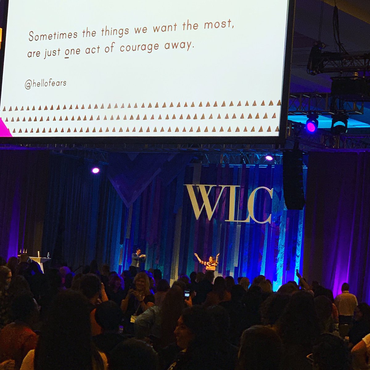 “Sometimes the things we want the most are just one act of courage away.” #wlc2019 #takingcenterstage <a href="/HelloFears/">Hello Fears</a>