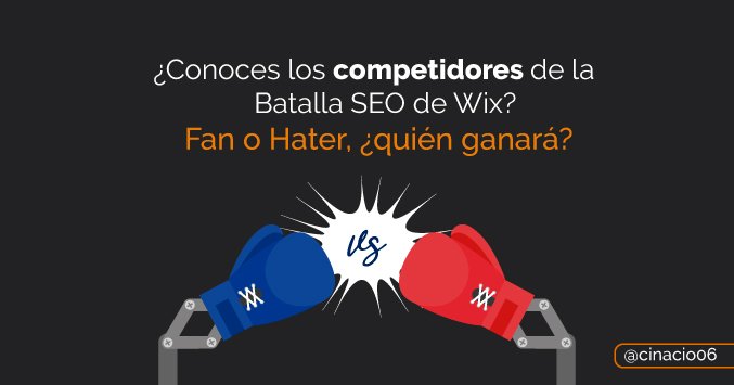 HuellaDigitalSM's tweet photo. NUEVO: Ya están elegidos los Competidores de la Batalla Seo de #Wix, ¿los conoces?
Puedes ver aquí https://t.co/lpGRlQfOPS
vía @cinacio06 #huellatips #socialmedia #SEO #MarketingDigital #CommunityManager https://t.co/Uian7i26Eq