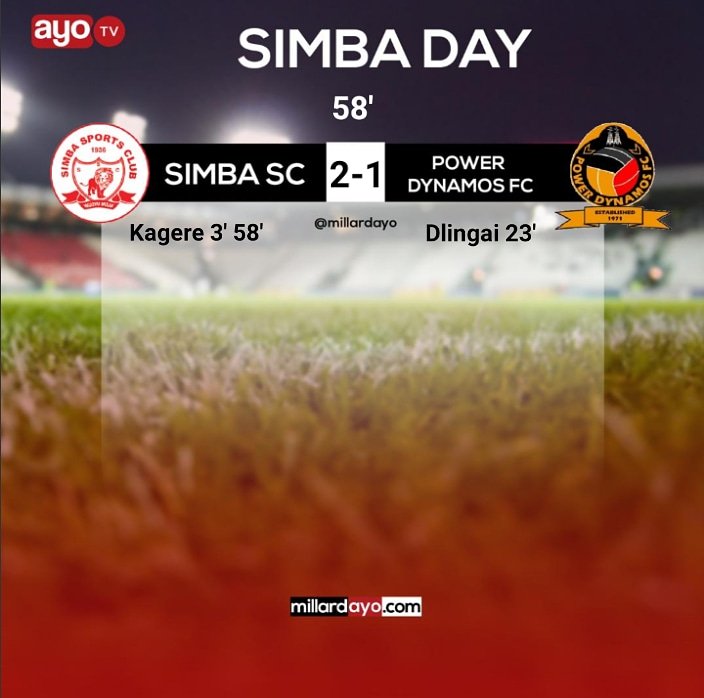 millardayo's tweet photo. 58' Simba SC 2-1 Power Dymos (Kagere 3' 58') (Dlingai 23')  #MillardAyoSPORTS https://t.co/RKMGYFDwuh